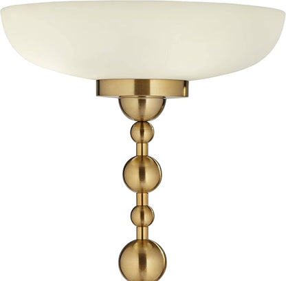 Possini Euro Design Summit Light Blaster Modern Torchiere Floor Lamp 71" Tall Warm Gold Metal Frosted White Glass Shade Decor for Living Room Reading Bedroom Bedside Office Family House Home