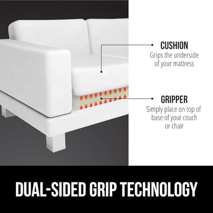 GORILLA GRIP Original Armchair Slide Stopper and Gripper, Keep Chairs and Topper Pad from Sliding for Sofa, Couch, Chair Cushion, Mattresses, Easy Trim Slip Resistant, Grips Helps Stop Slipping