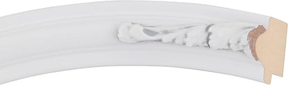 OVALCREST Oval Beveled Wall Mirror for Home Decor - Florence Style - Linen White - 24" x 20"