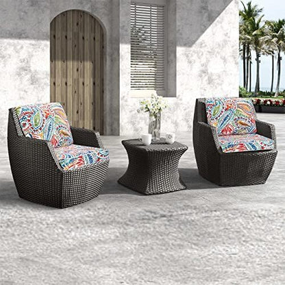 JMGBird Outdoor Cushion Tufted Pillow, Deep Seat Outdoor Chair Cushion 22"x22" Patio Cushions for Outdoor Furniture