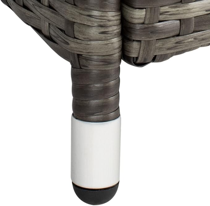 SAFAVIEH Outdoor Collection Bandele Grey Brown/White Cushion 4-Piece Conversation Patio Set PAT7506C