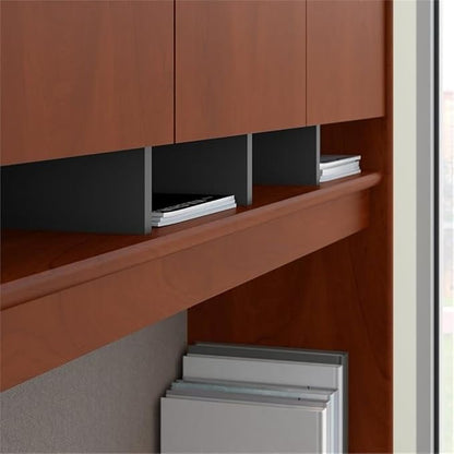 UrbanPro 72" W U-Shaped Desk with Hutch and Storage in Hansen Cherry