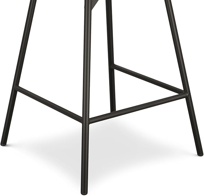 SIMPLIHOME Giselle Counter Stools (Set of 2) - 24 Inch Seat Height Swivel Upholstered Metal Kitchen Stools in Natural Polyester Linen, Contemporary Modern Seating with Padded Seat and Backrest