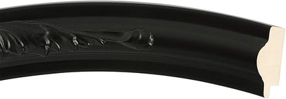 OVALCREST Oval Beveled Wall Mirror for Home Decor - Florence Style - Matte Black - 24" x 20"
