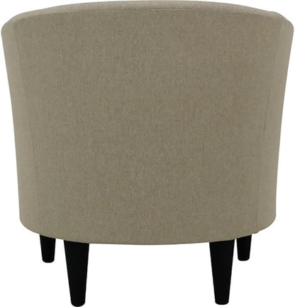 Pemberly Row 17.5" Polyester Fabric Club Chair in Taupe Brown