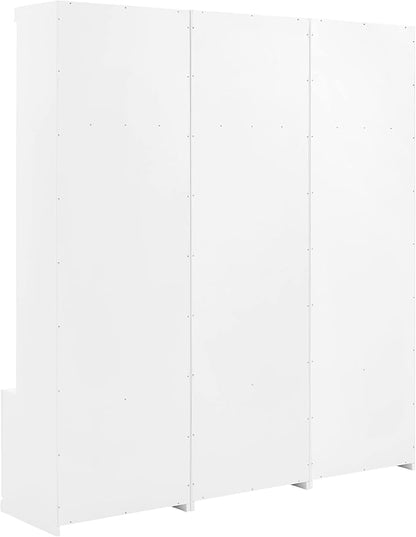 Crosley Furniture Harper 3-Piece Hall Tree Entryway Set with Storage Bench and Coat Rack Hooks for Hanging, White