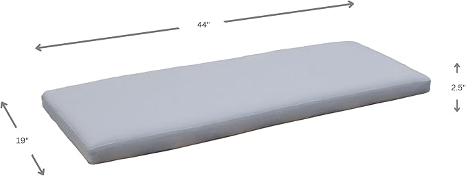Tommy Bahama Bench Cushion, 44" X 19" X 2.5", Bamboo Bay Cloud