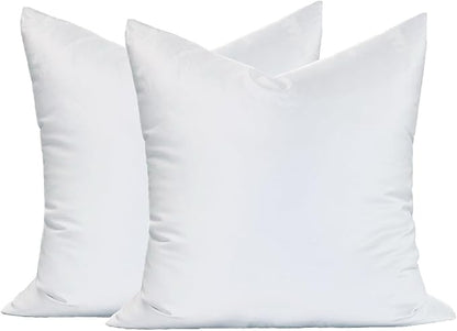 MoonRest® Synthetic Down Alternative 12x12 Square Pillow Insert Form, for Decorative Throw Pillow, Sofa, Cushions, Body and Bed - Pack of 2- Size 12“X 12”