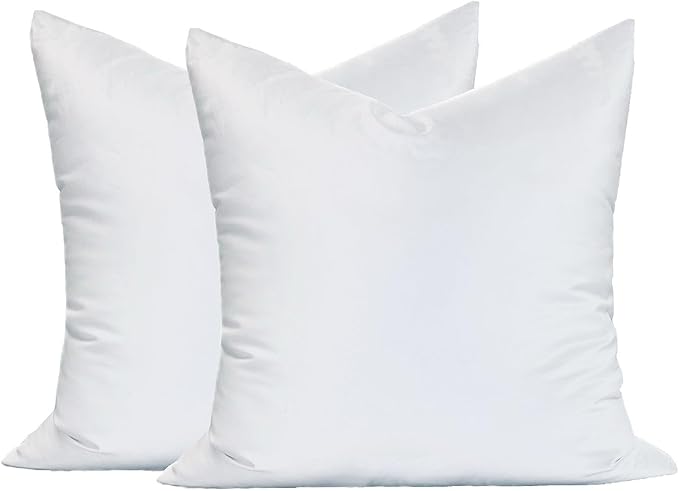 MoonRest® Synthetic Down Alternative 28x28 Square Pillow Insert Form, for Decorative Throw Pillow, Sofa, Cushions, Body and Bed - Pack of 2- Size 28“X 28”