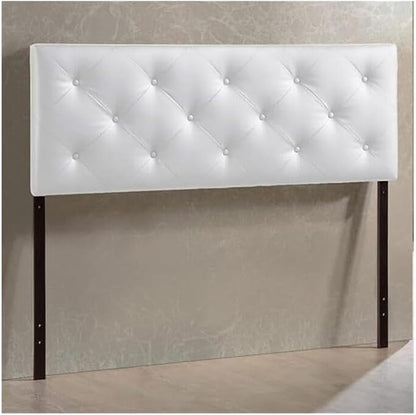 Bohemian Bliss Modern and Faux Leather Upholstered Headboard White/King
