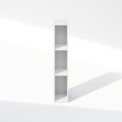 Furinno Reed 3-Tier Closet Organizers and Storage, Closet Organizer, Open Shelf Closet Storage, for Wardrobe, Bedroom, Living Room, 6-Inch Width, White