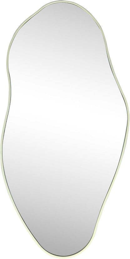 JONATHAN Y MIR200C Everly 20 in. W x 42 in. H Large Irregular Framed Decorative Wall Mirror, for Bathroom, Living Room, Bedroom, Sage Gren