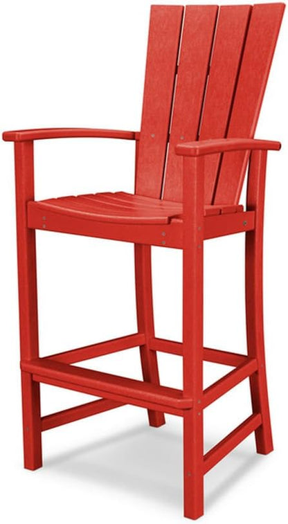 POLYWOOD® Quattro Adirondack Bar Chair in Sunset Red