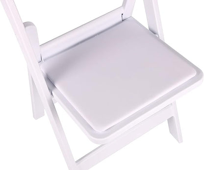 BTEXPERT Resin Folding Chair Vinyl Padded Seat Indoor Outdoor Lightweight Set for Home Event Party Picnic Kitchen Dining Church School Weddings