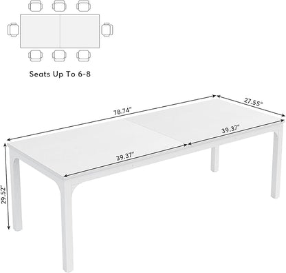 Tribesigns 78.7 Inches Extra Long Computer Desk 2 Person Desk, Double Long Desk, Workstaion for Home Office