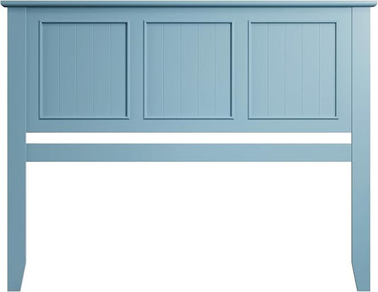 Scurrty Antique Style Wood Headboard Queen Size, Modern Headboard with Vintage Wood Frame, Bedroom Furniture (Blue)