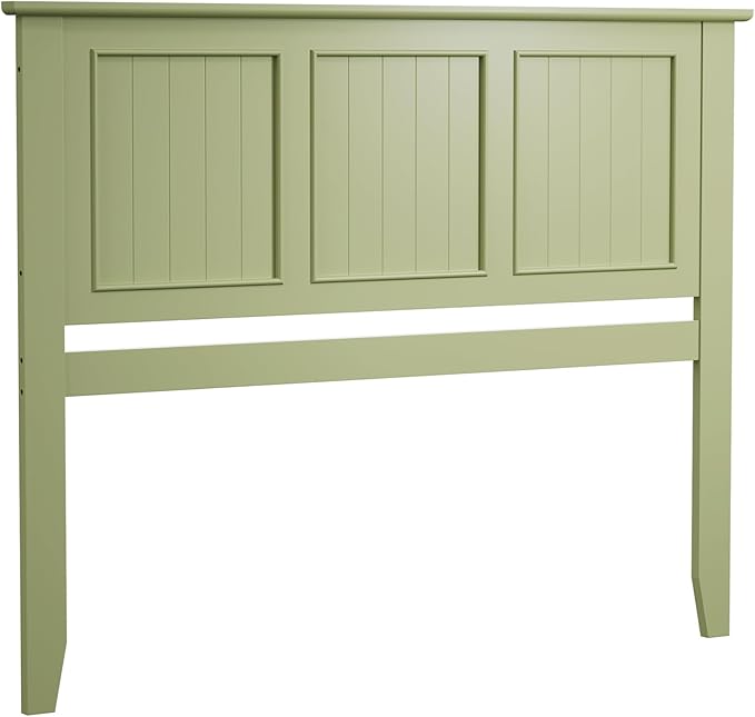 Scurrty Modern Headboard with Vintage Wood Frame,Antique Style Wood Headboard Queen Size, Bedroom Furniture (Green)