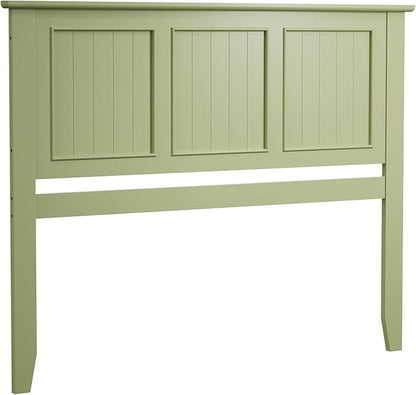 Scurrty Modern Headboard with Vintage Wood Frame,Antique Style Wood Headboard Queen Size, Bedroom Furniture (Green)