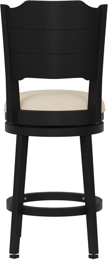 Hillsdale Clarion Wood Counter Height Swivel Stool, Black