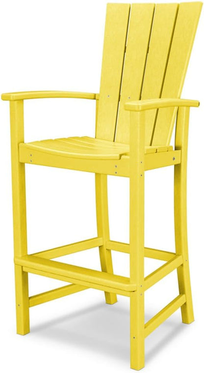 POLYWOOD® Quattro Adirondack Bar Chair in Lemon