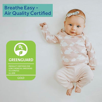 Sealy Baby Flex Cool 2 Stage Breathable Crib Mattress with Toddler Bed Fit, Waterproof & Airy Cotton Cover, 204 Premium Coils, GREENGUARD Gold Certified, Safety & Quality Tested, Made in USA, 52x28"