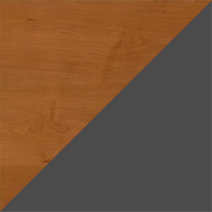 Pemberly Row Engineered Wood 72" W U-Shaped Desk w/Mobile File - Natural Cherry