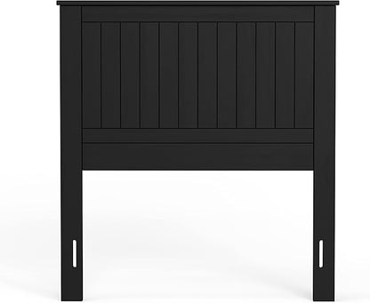 Glenwillow Home Wainscott Wood Panel Headboard in Black - Twin Size