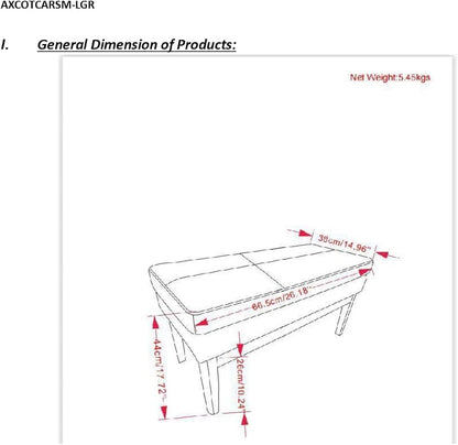 SIMPLIHOME Carlson 2-inch Wide Vegan Faux Leather Small Ottoman Bench in Distressed Black with Solid Wood Frame for Living Room, Entryway, or Bedroom