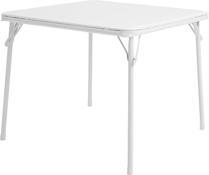 Flash Furniture Mindy Kids 5-Piece Folding Square Table and Chairs Set for Daycare and Classrooms, Children's Activity Table and Chairs Set, White
