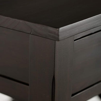 SIMPLIHOME Kitchener SOLID WOOD 21 inch Wide Square Contemporary End Side Table in Hickory Brown for the Living Room and Bedroom