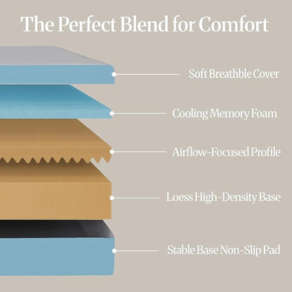 LIFEMENT Basic Queen Cooling Gel Infused Memory Foam Mattress in a Box | Medium Firm Bed, Fiberglass Free, Certified Pressure Relief Foam, Cooling Comfort Sleep, 8 Inch