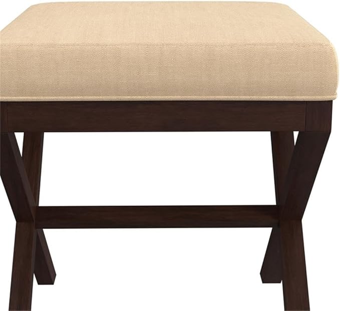 Hillsdale Morgan Upholstered Backless Vanity Stool for Make up Room or Bathroom, Espresso