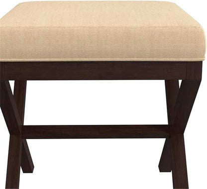 Hillsdale Morgan Upholstered Backless Vanity Stool for Make up Room or Bathroom, Espresso