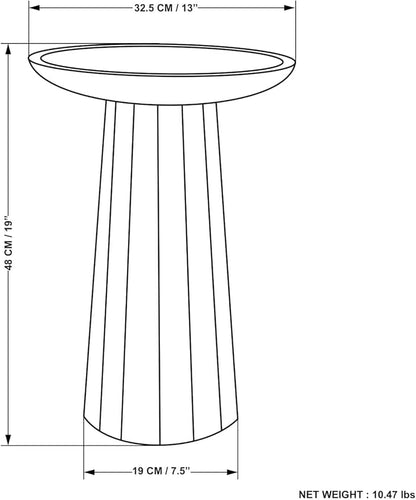 SIMPLIHOME Dayton SOLID ACACIA WOOD 13 inch Wide Round Contemporary Wooden Accent Table in Light Cognac, Fully Assembled for the Living Room and Bedroom