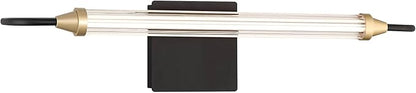 Possini Euro Design Nikola Modern Industrial Vintage Wall Light Bar Matte Black Hardwire 23 1/2" Fixture for Bedroom Bathroom Bedside Vanity House Living Room Home Mirror Hallway Dining Kitchen