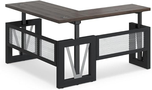 nbf signature series District Reversible L Shaped Desk with Height Adjustable Electric Standing Desk Ergonomic Office Desk Corner Desk Perfect for PC Setup