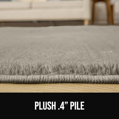 GORILLA GRIP Slip Resistant Soft Washable Stain Resistant Area Rug, 8x10, Plush Thick Carpet for Nursery, Bedroom, Living Room, Non-Shedding Floor Rugs, Kid and Pet Friendly, Baby Home Decor, Taupe