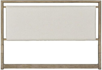 American Woodcrafters Arlington King Upholstered Panel Headboard - Nutmeg