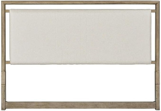 American Woodcrafters Arlington King Upholstered Panel Headboard - Nutmeg