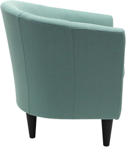 Pemberly Row 17.5" Traditional Polyester Fabric Club Chair in Blue