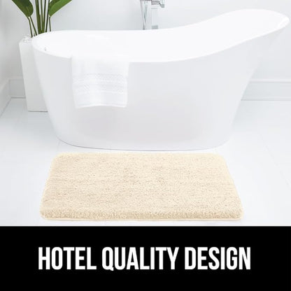 GORILLA GRIP Bathroom Rugs, 36x24, Ultra Soft Absorbent Mat, Thick Plush Bath Rug, Machine Washable, Microfiber Quick Dry, Mats for Shower, Bathtub and Floor, Home Decor Accessories, Ivory