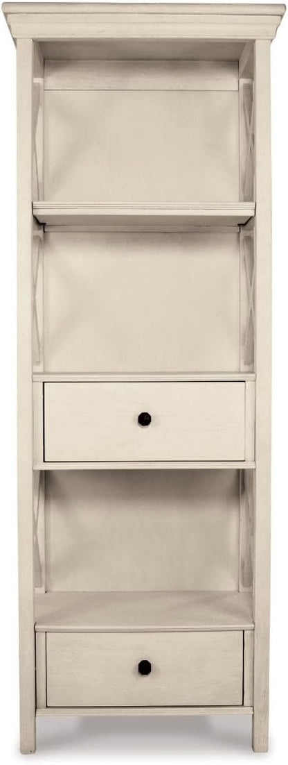 Signature Design by Ashley Bolanburg Cottage Chic Display Cabinet or Bookcase, Antique White