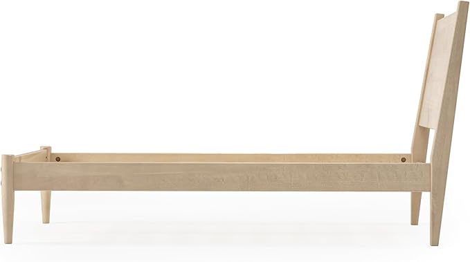 Camaflexi Mid-Century Panel Bed - Twin Size - Light Oak Finish