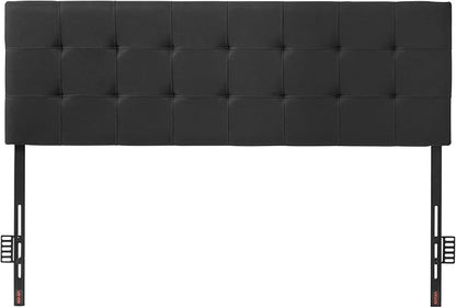 VEVOR Headboard, Queen Size Headboard with Adjustable Height, Comfortable Diamond Tufted for Queen Size Bed, W62.2 x H(42.72-54.53) x D2.76 in, Ideal for Bedroom, Hotel, Homestay, Dormitory, Black