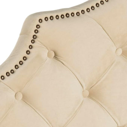 Safavieh MCR4036E-Q Mercer Collection Arebelle Buckwheat Velvet Headboard, Queen, Yellow