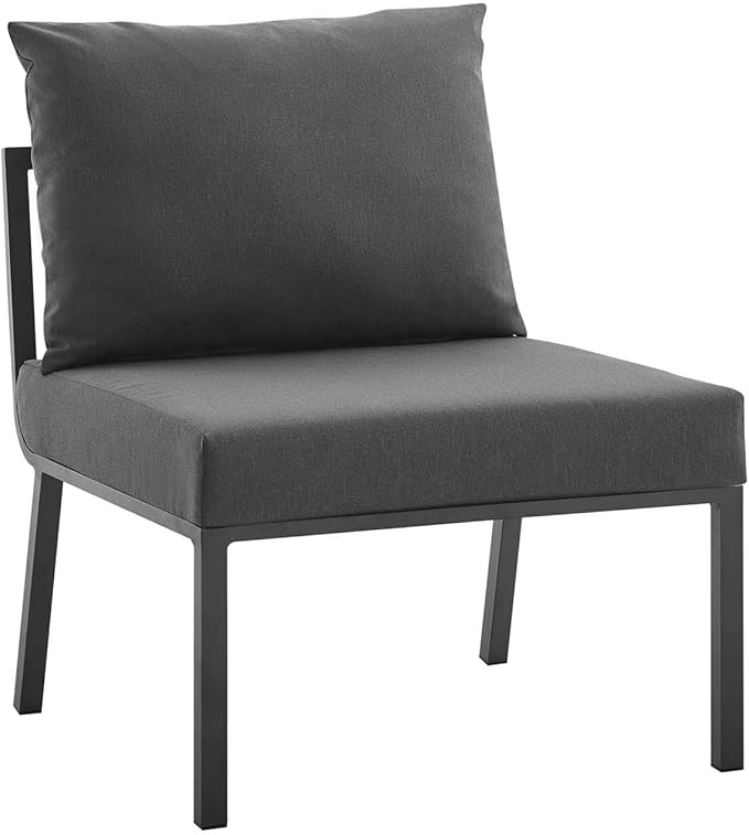 Modway Riverside Outdoor Furniture, 6-Piece Set, Gray Charcoal