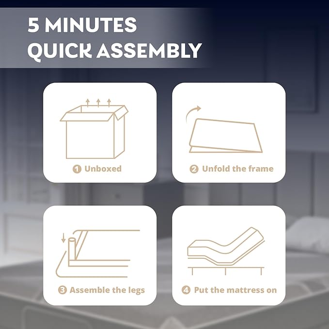 Split King Adjustable Bed Frame with 12 inch Gel Memory Foam Mattress, CertiPUR-US Certified Fiberglass Free, Zero Gravity & Wireless Remote, Head & Foot Incline, 80"×76"