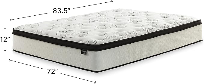 Signature Design by Ashley Chime Hybrid Twin 12" Mattress with Gel Memory Foam, Medium Firm, Pressure Relief, Fiberglass Free Mattress in a Box