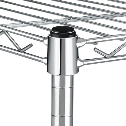 Simple Deluxe 5-Tier Heavy Duty Storage Shelves, 1750 Lbs Loading Capacity, 35.43" W x 17.72" D x 70.87" H Adjustable Shelving Unit with Wheels, Chrome