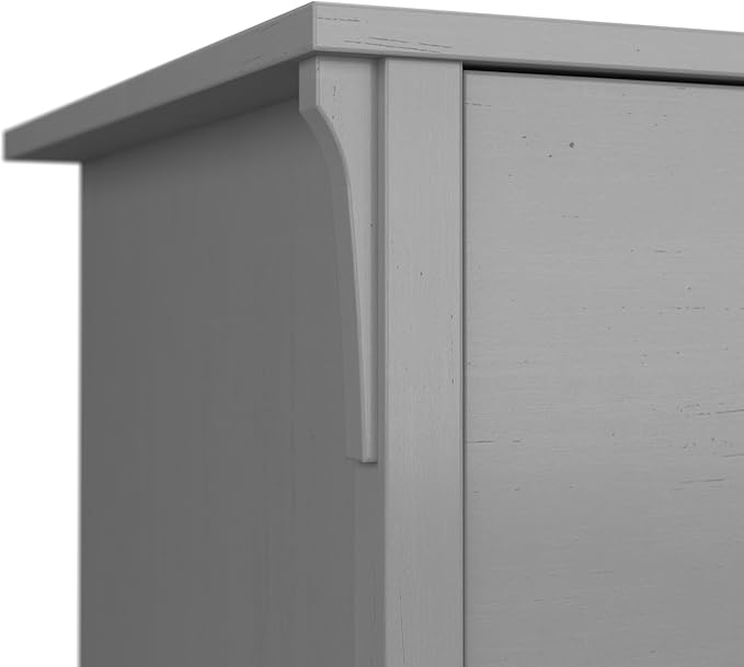 Bush Furniture Salinas Computer Desk with Hutch | Study Table with Drawers, Cabinets & Pullout Keyboard/Laptop Tray | Modern Home Office Desk in Cape Cod Gray | Work Desk with Storage